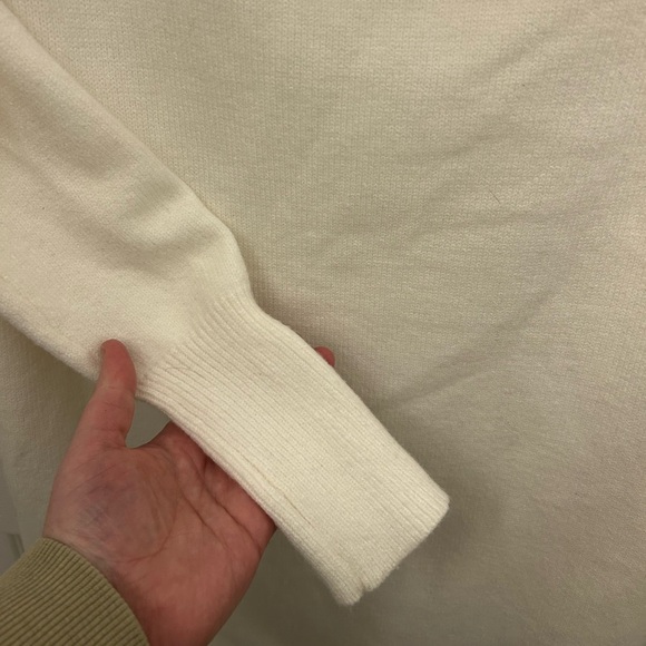 Seven Sisters White Cowl Neck Sweater Dress, Sz M - Picture 6 of 6